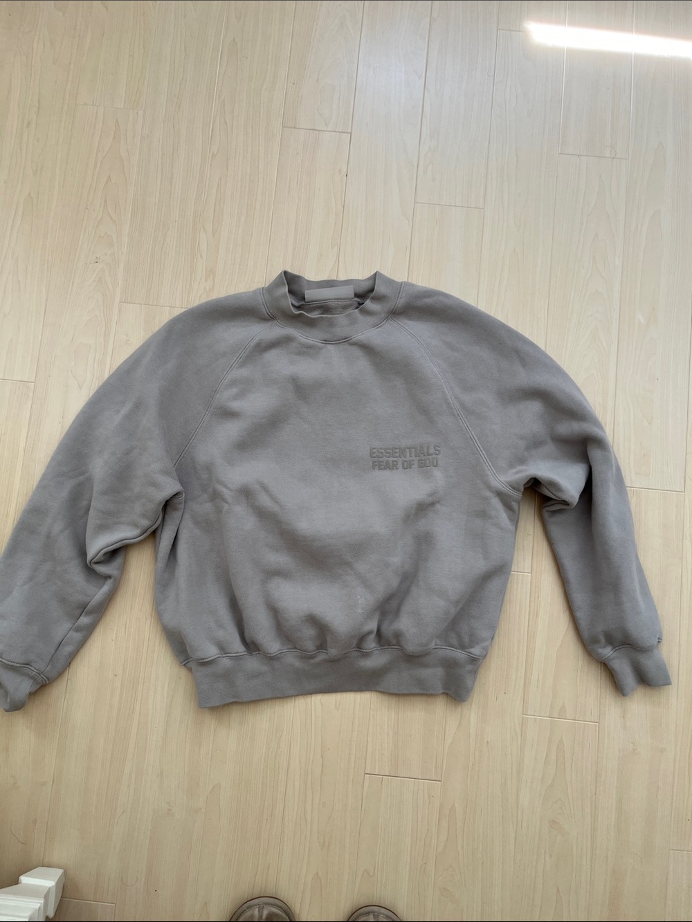 Fear of God Essentials Crewneck Sweatshirt in Taupe Gray